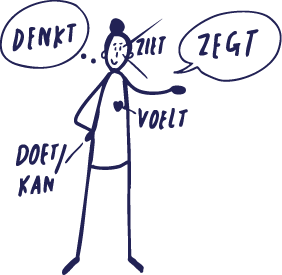 Illustratie van een denkend persoon